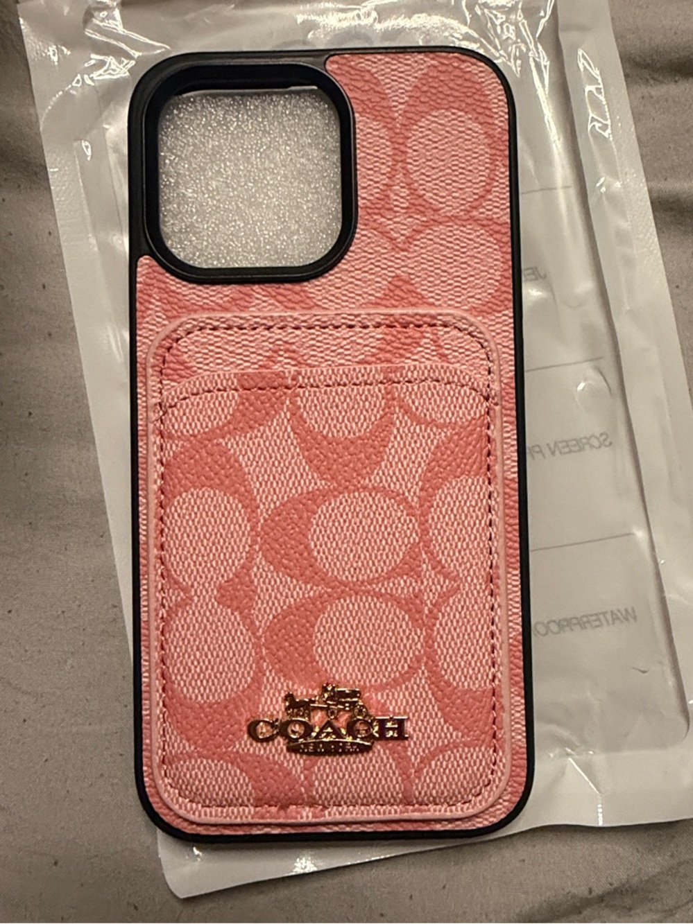 PINK COACH Iphone 13 PRO CASE